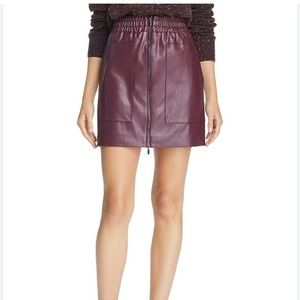 French Connection Faux-Leather Mini Skirt